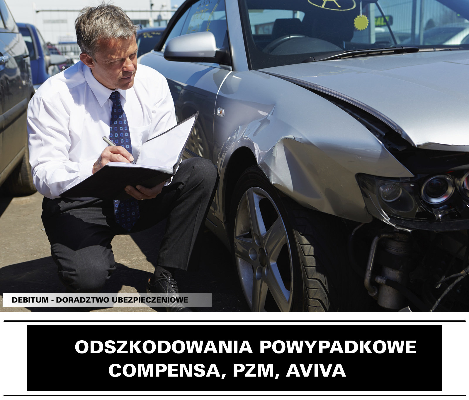 odszkodowania powypadkowe - compensa, pzm, aviva